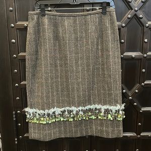 Multicolor wool skirt